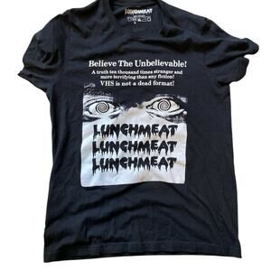 LUNCHMEAT Believe VHS shirt Unisex M Medium Horror Cult SOV Weird VHS RARE Goth